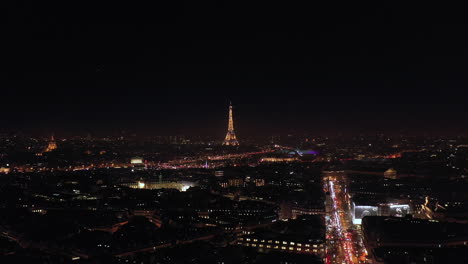 night view of the city paris centre france