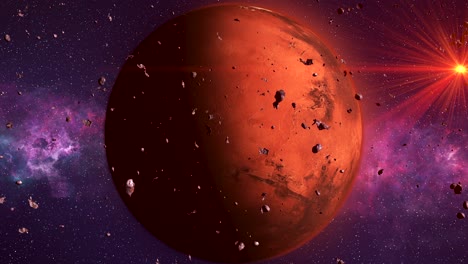 marte en el espacio
