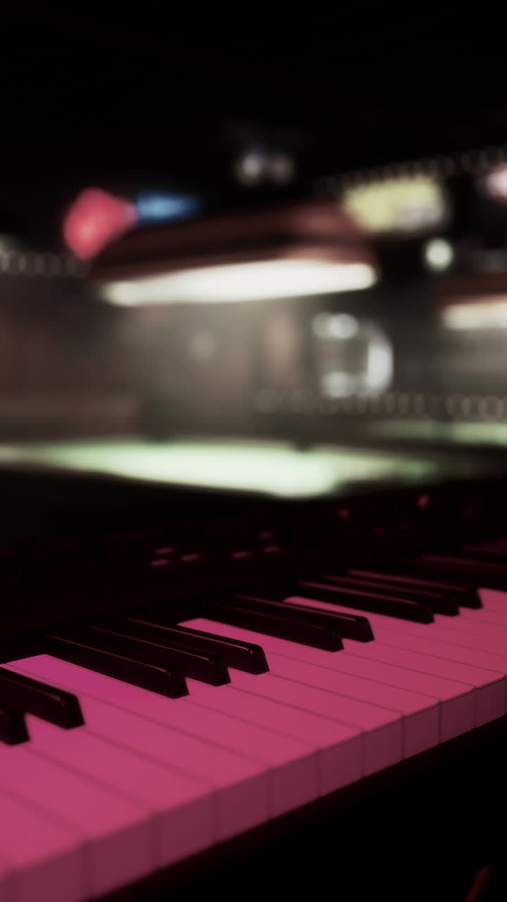 primer plano de un teclado de piano