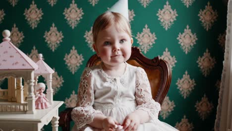 toddler girl celebrating birthday