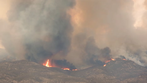 timelapse of a wild fire in california