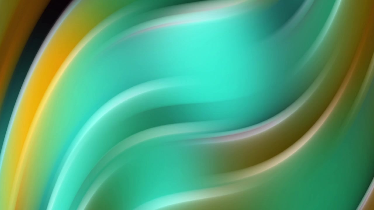 Abstract Flowing Green and Yellow Gradient Waves Background