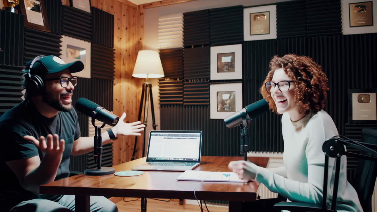 Podcast Interview in a Professional Studio