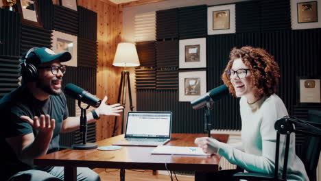 podcast interview in a professional studio