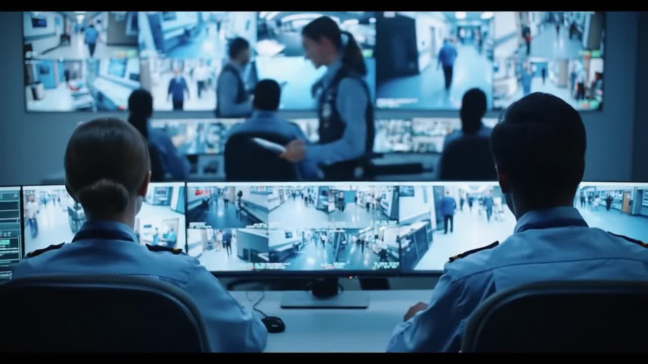 보안 감시 제어실