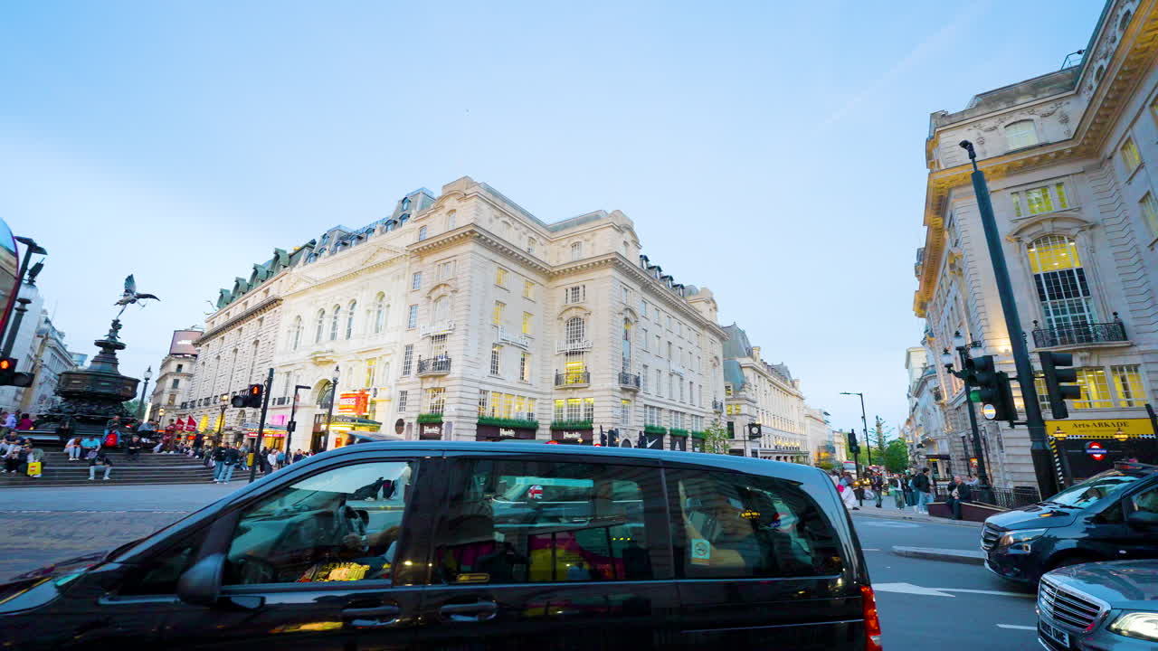 London Street Scene with Traffic and Double-Decker Bus