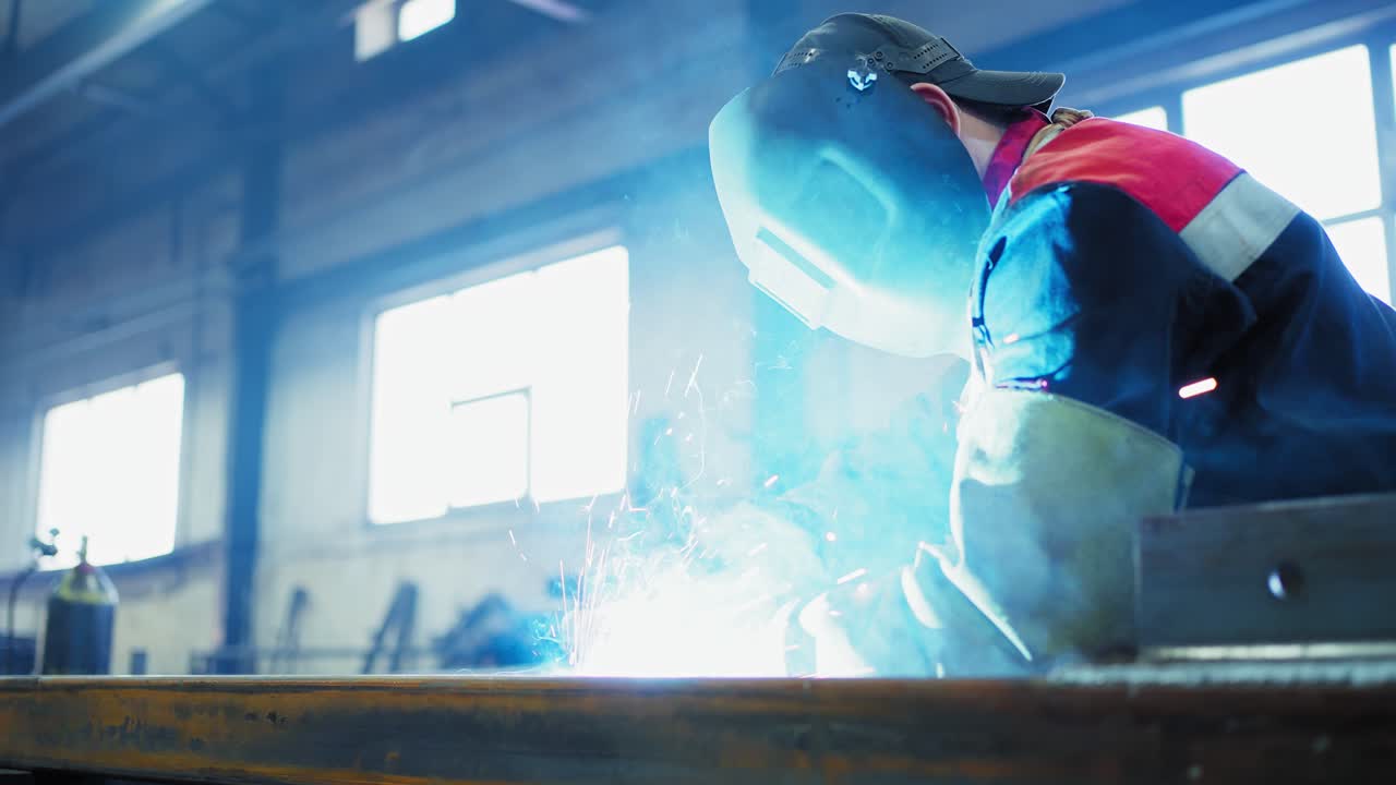 Welding in a workshop