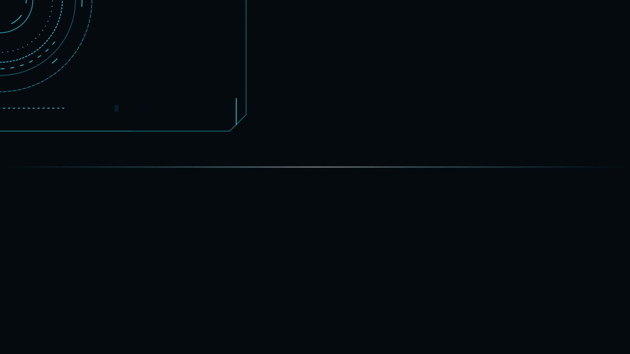 Interfaccia HUD digitale astratta con linee luminose pulsanti