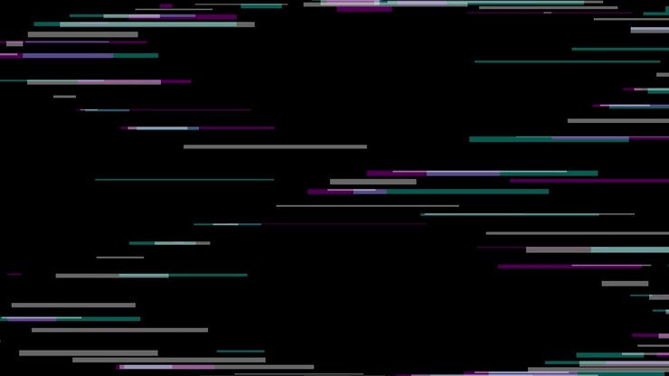 Effetto glitch digitale astratto con linee orizzontali in movimento