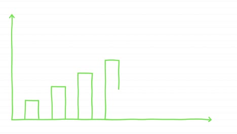 hand drawn graph infographics chart green