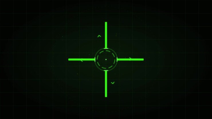 Digital Green Crosshair Targeting System Overlay
