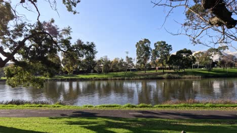 scenic river view with city skyline