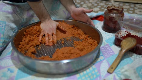 stages of making raw meatballs from unique flavors of turkey