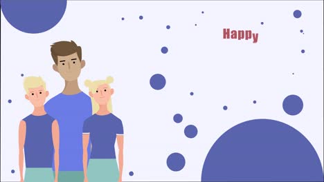 2d animation of greeting card for fathers day
