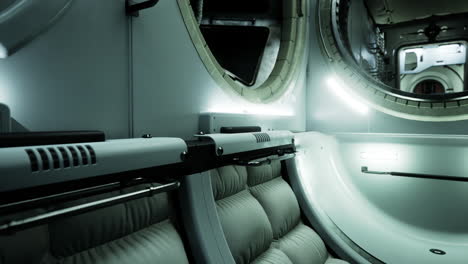 interior of a futuristic spaceship cabin