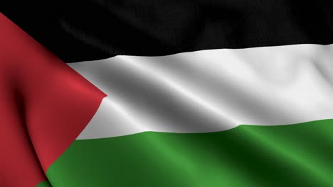 Palestine-Flag-Waving-in-the-Wind-With-High-Quality-Texture