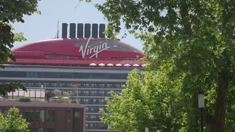 virgin voyages cruise ship in port