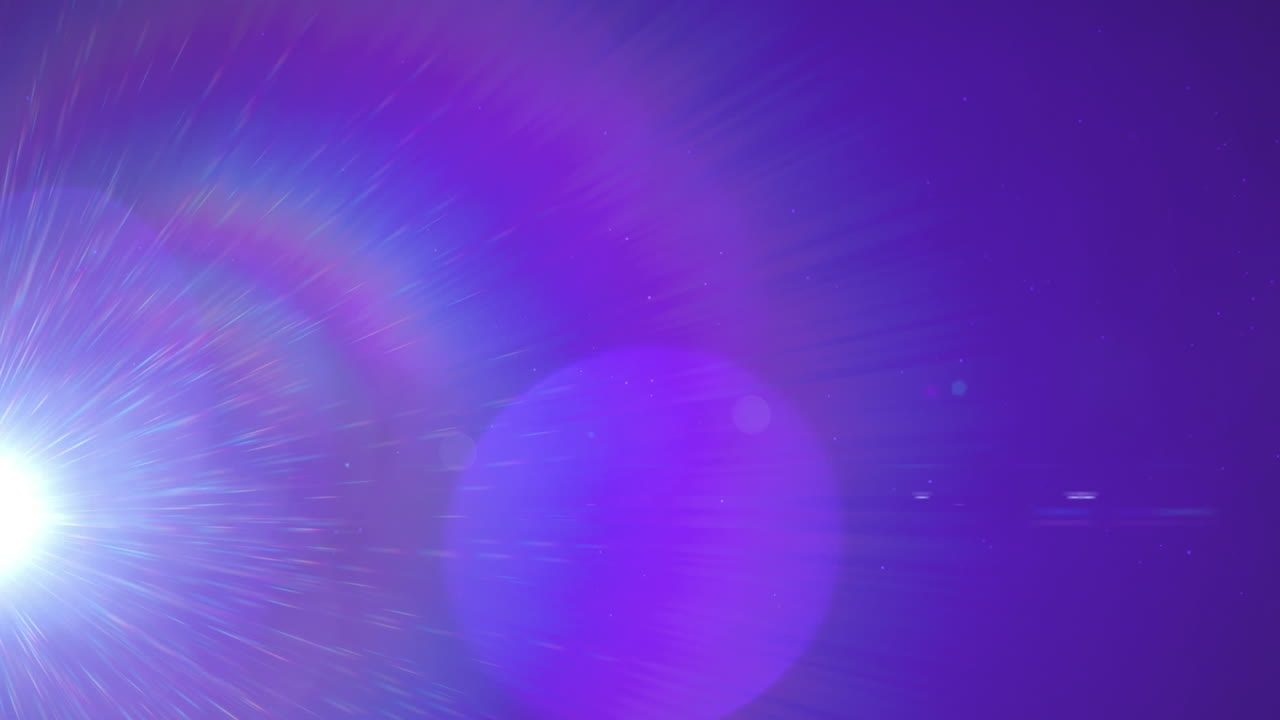 animación de puntos de luz sobre un fondo azul