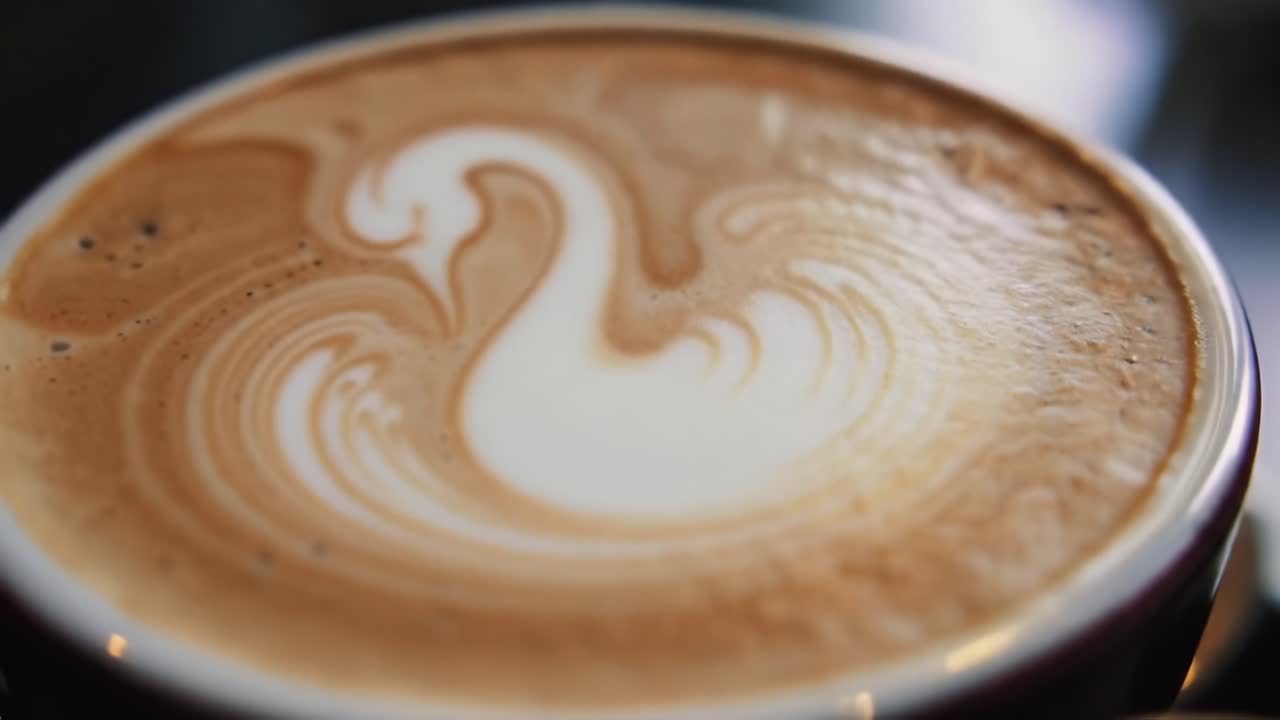 An Artistic Coffee Journey: The Transformation from a Simple Latte to a Stunning Swan Design Captivating Coffee Lovers Everywhere