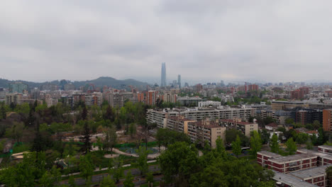 santiago de chile distrito financiero tiempo de lapso providencia en la mañana de invierno