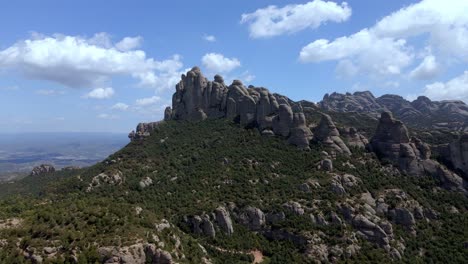 Aerial-views-of-Montserrat-mountain-range-in-Catalonia