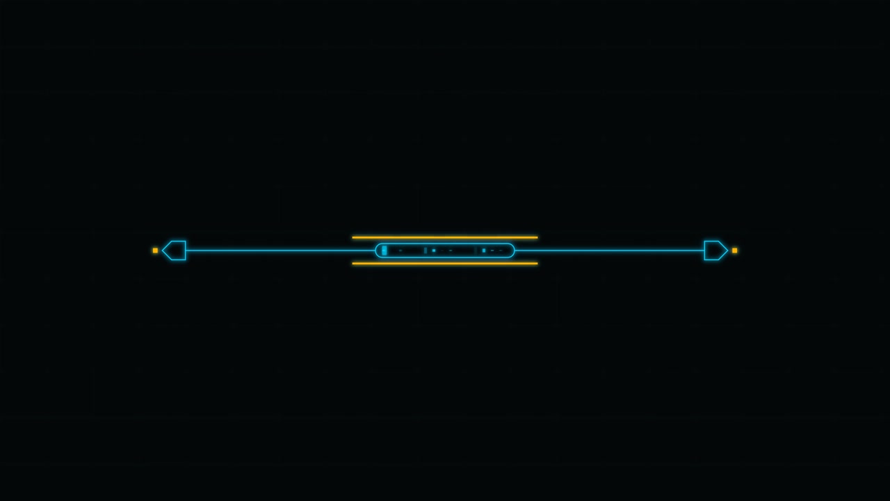 Barra di caricamento digitale animata con elementi HUD futuristici