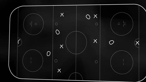 animation of football game plan on blackboard