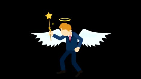 cute angel illustration. love & peace. business character. cosplay. abstract loop animation.