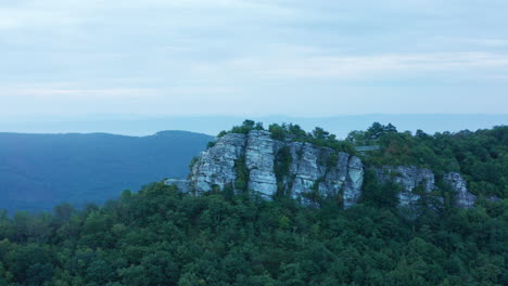 big schloss and the shenandoah valley at dawn in the summer, located on the virginia-west virginia border within the george washington national forest