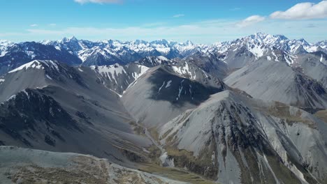 360 degree panoramatic veiw of new zealand's snowy alps peaks