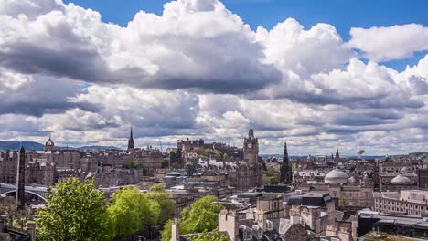 a timelapse of edinburgh, scotland, reviewing a huge part of the city