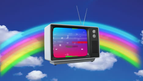 television with pixel noise