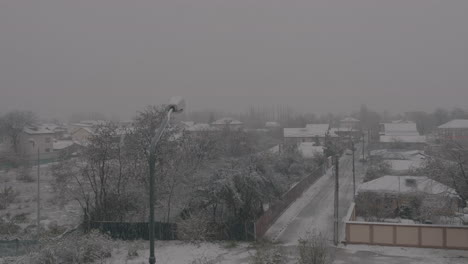 winter town in bucharest, romania