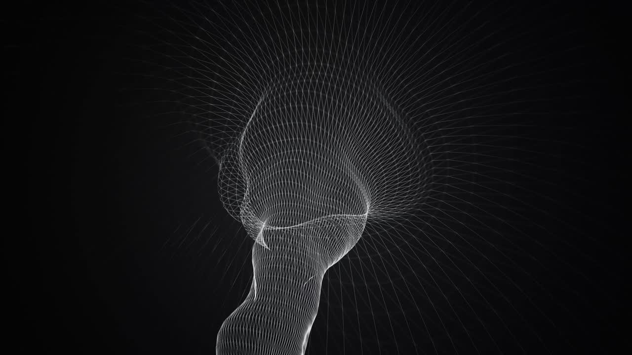 Monochrome Grid Vortex, Seamless Loops - Animation