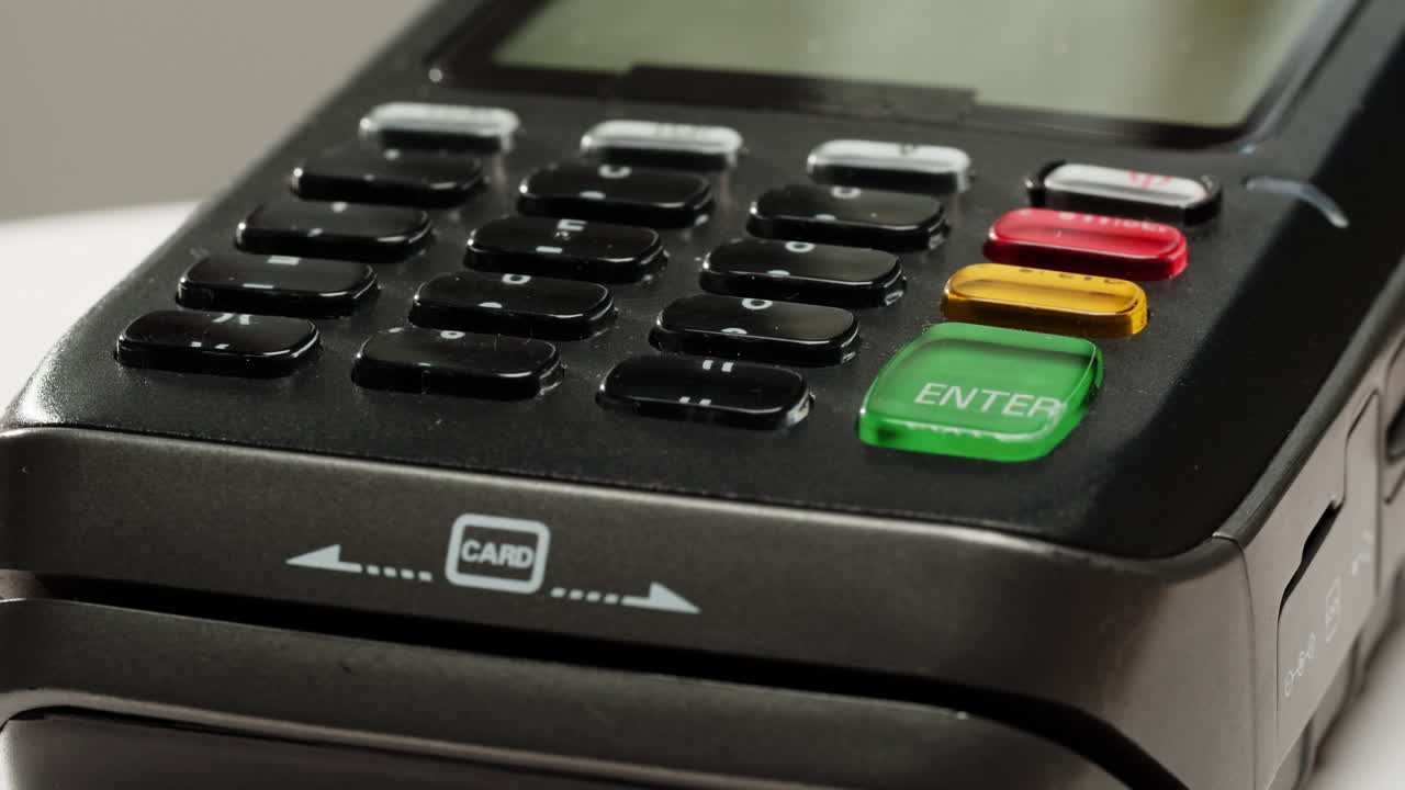 Closeup of a Credit Card Machine