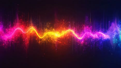 colorful audio wave visualization