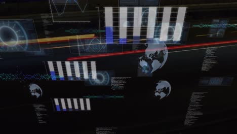 Animación-Del-Procesamiento-De-Datos-Financieros-Sobre-El-Tráfico-Rápido.