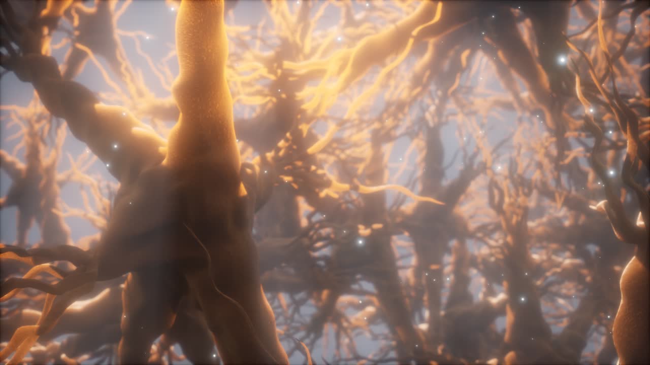 뇌 안의 신경 세포 네트워크를 통해 여행합니다.