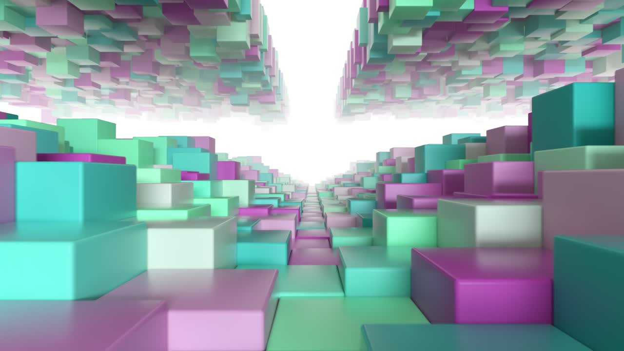 fondo de patrón de cubo geométrico pastel abstracto