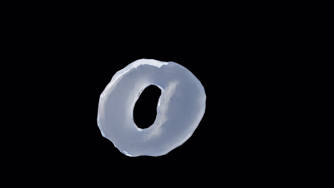 Liquid Letter o on Transparent Background