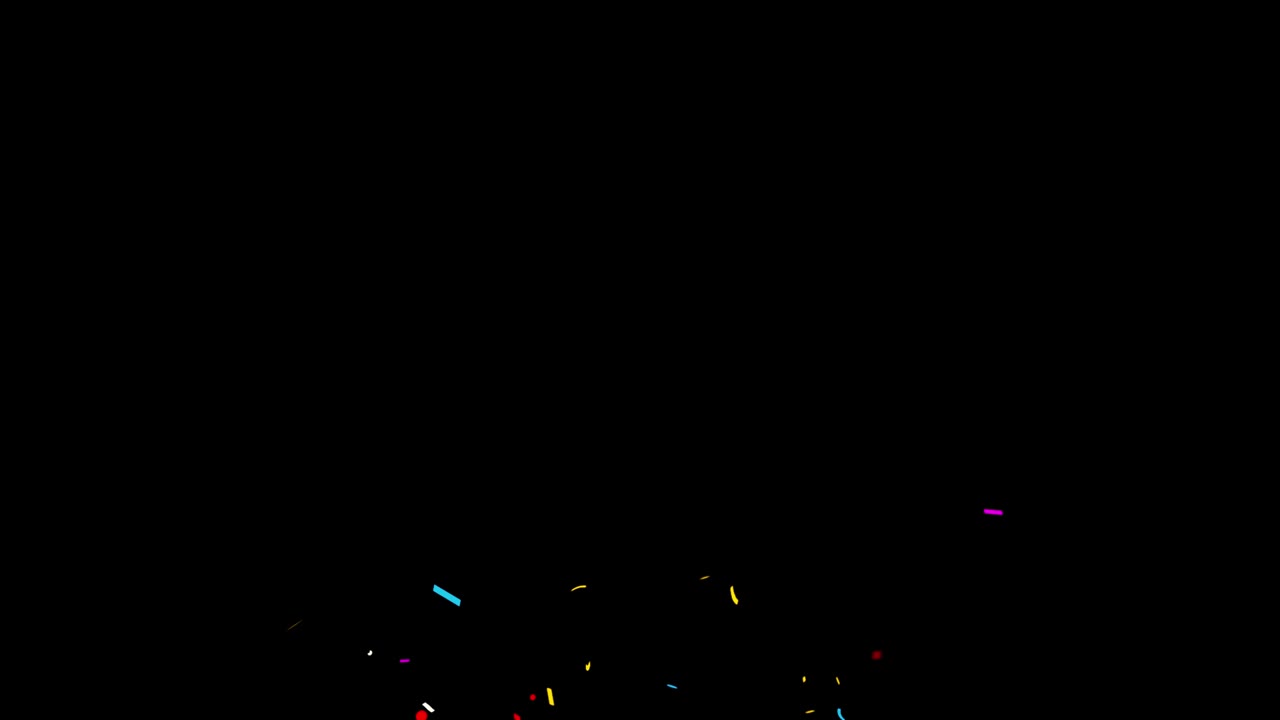 Colorful Confetti Particles Explosions Falling Animation