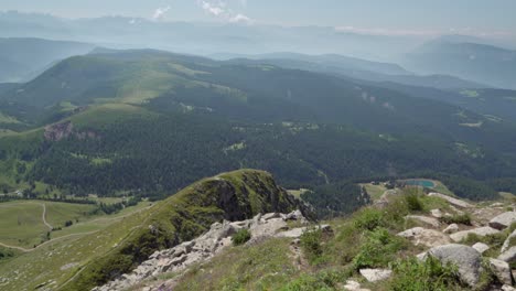 view from mount little ifinger towards hafling - avelengo, south tyrol, italy