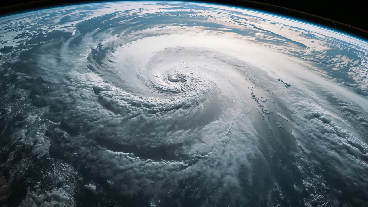 Satellite View of a Hurricane