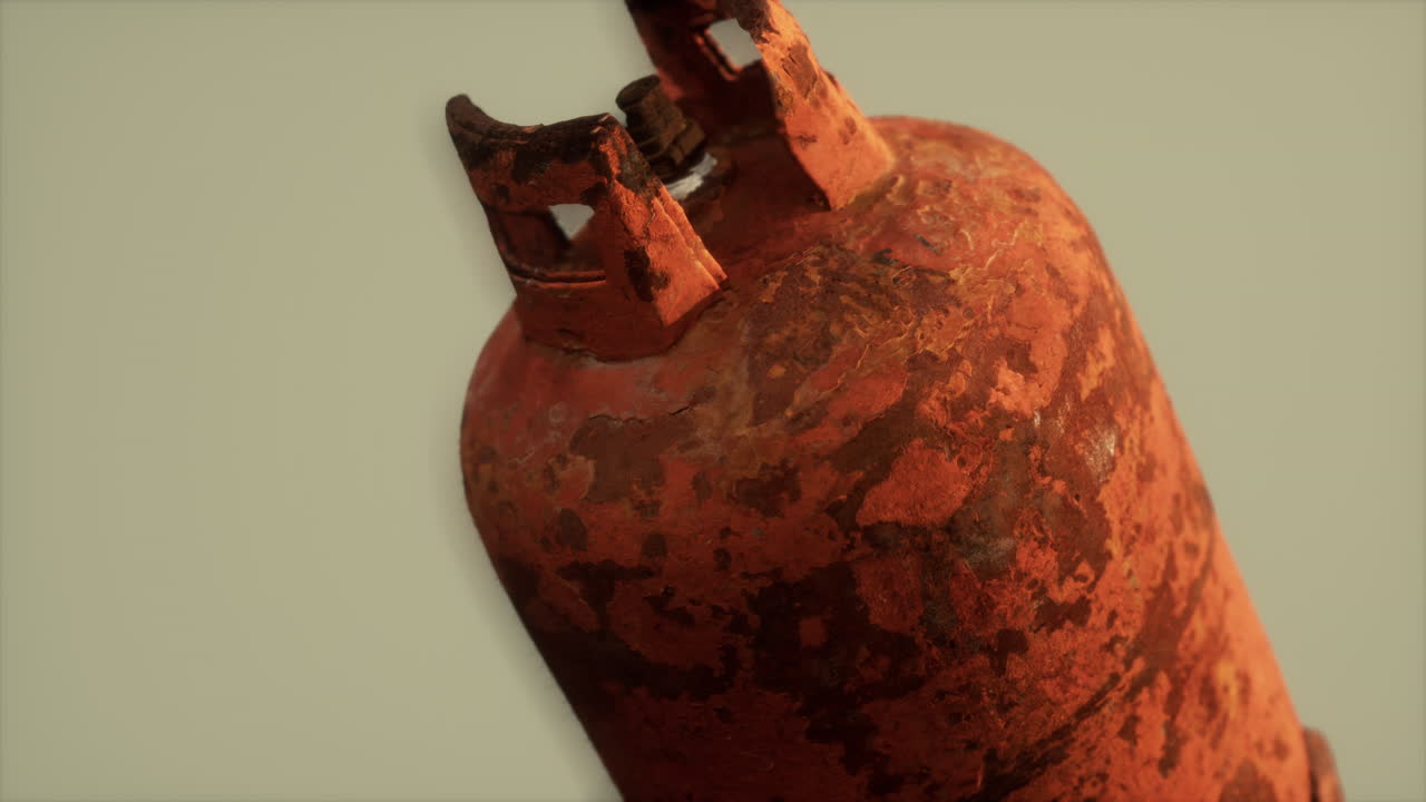 위험 오래된 녹화 된 가스 컨테이너