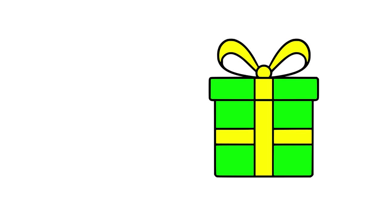 Illustration of a Christmas gift