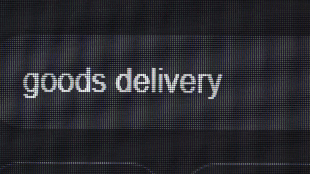 Goods Delivery on a Computer Screen