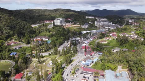 general landscape view of the brinchang district within the cameron highlands area of malaysia