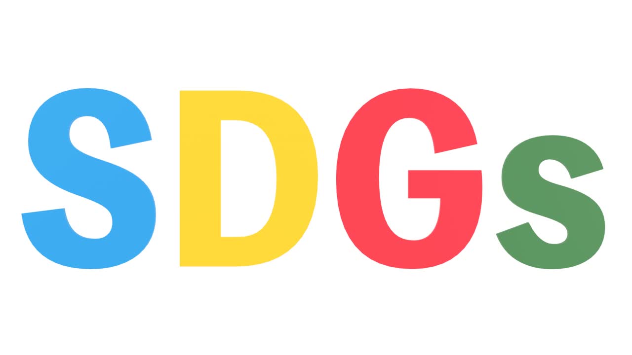 Loop animation with SDGs logo swinging (white background)