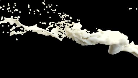 milk splash on black background 4k