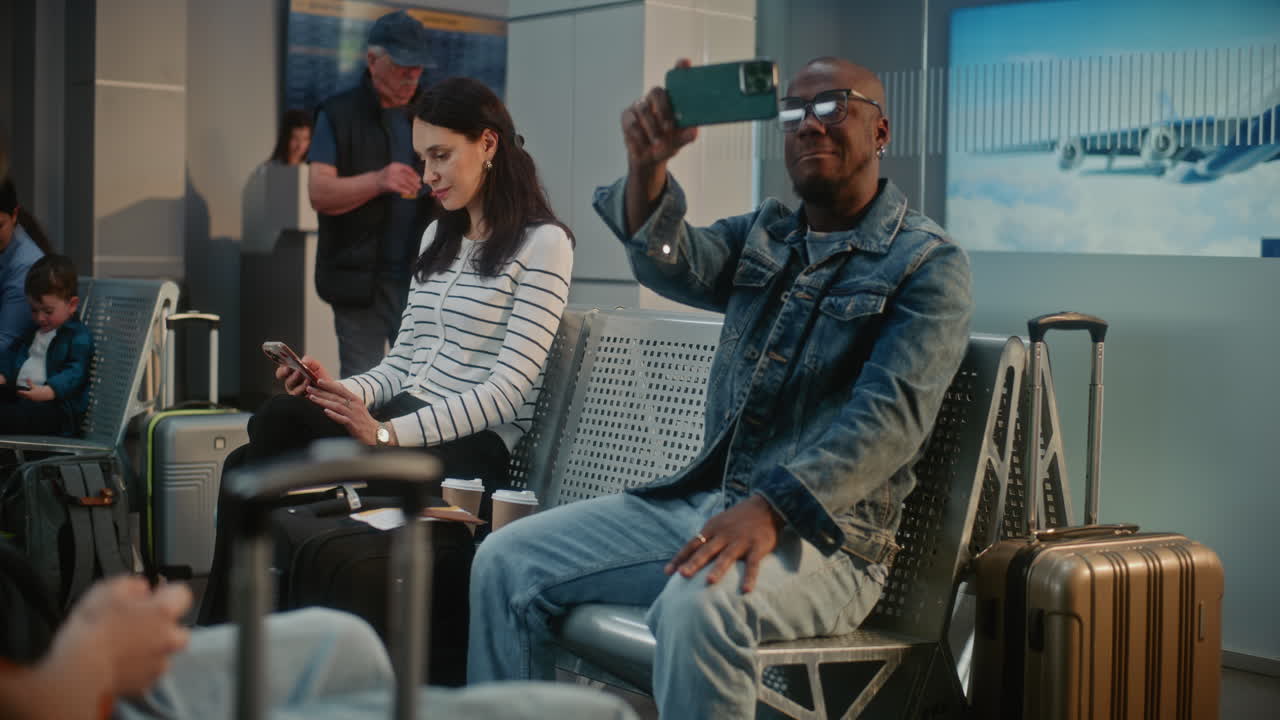 Airport Waiting Area Selfie